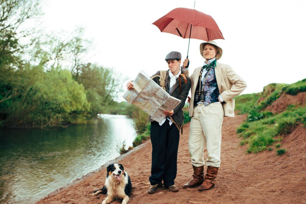 Webster (English gent, wrote the first Welsh guidebook) and Jones (humble sheep farmer and guide) share their cultural highlights. Jones speaks no English, Webster no Welsh. Miscommunication is the key.