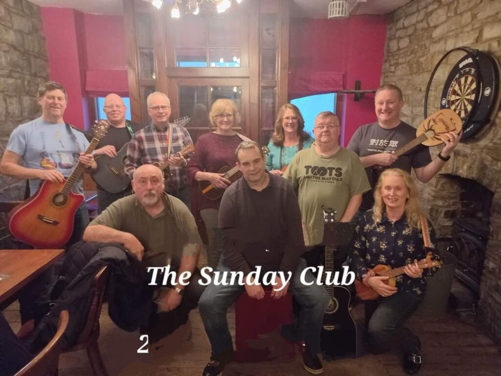 The Sunday club is made up of a group of friends, men and women. We practice on a Sunday (hence our name) for our own enjoyment and therapy.