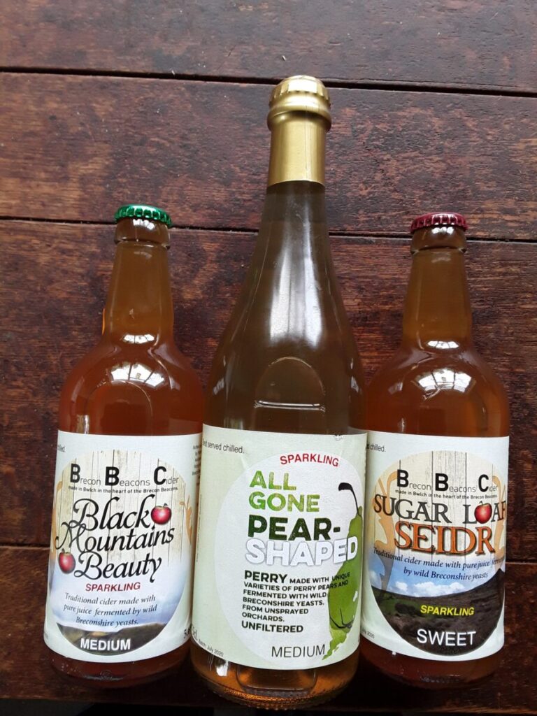 Brecon Beacons Cider produces tradtional Breconshire cider and perry.  Made with pure juice, fermented by wild Breconshire yeasts.